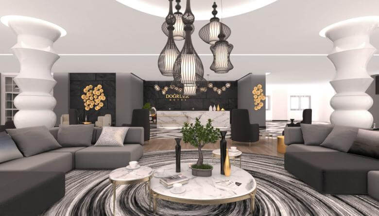  Lobby design 3580 Dogruer hotel Hotels
