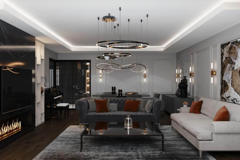  house project 5245 Büyük Apartman Dairesi Tasarımı Residential
