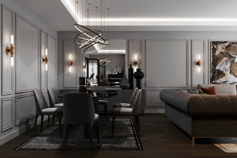  house project 5251 Büyük Apartman Dairesi Tasarımı Residential