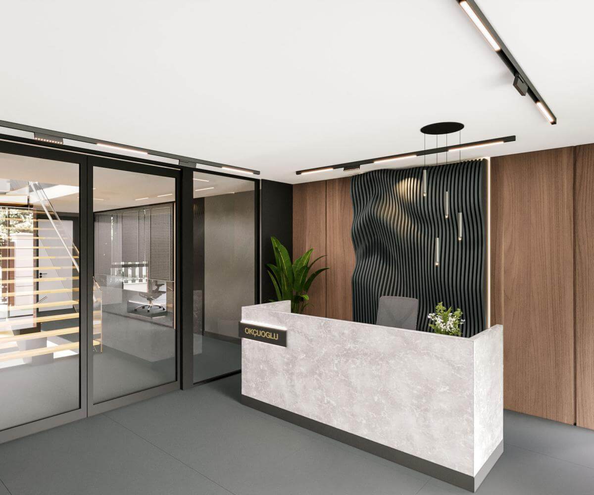 Office interior decoration  Okcuoglu Construction Company Office Design Offices